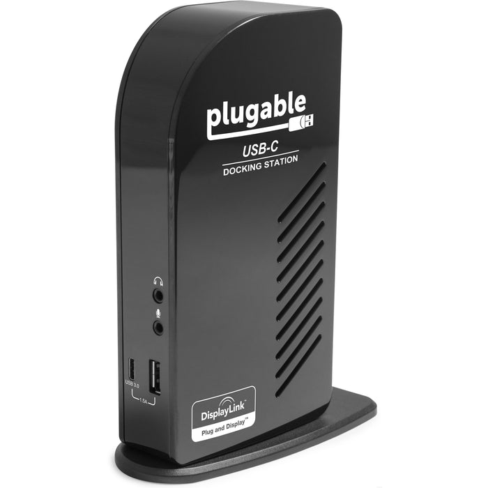 Plugable USB-C Triple Display Docking Station with Charging Support Power Delivery for Specific Windows USB Type-C and Thunderbolt 3 Systems