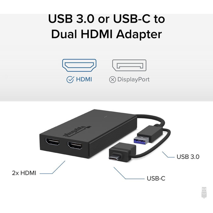 Plugable HDMI/USB/USB-C Audio/Video Adapter