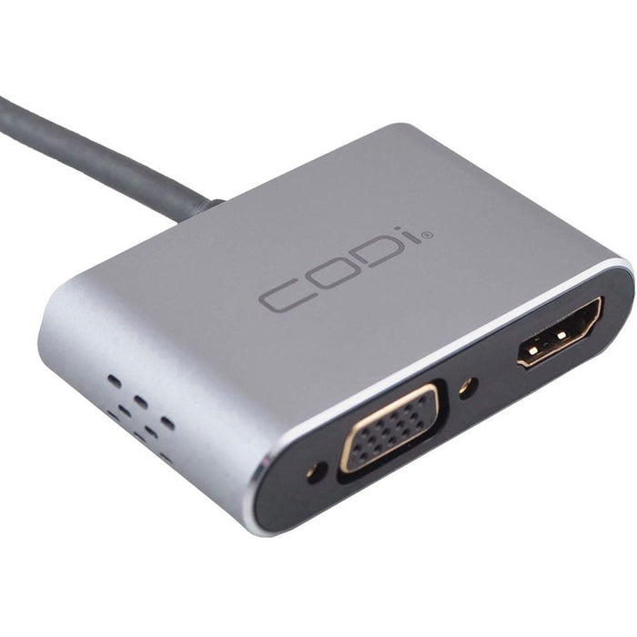 CODi 4-In-1 USB-C Display Adapter (HDMI, VGA, USB-C PD, USB-A 3.0)