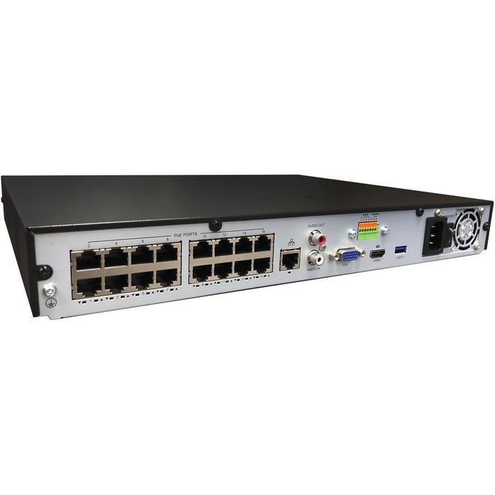 Gyration 16-Channel Network Video Recorder With PoE, TAA-Compliant - 8 TB HDD