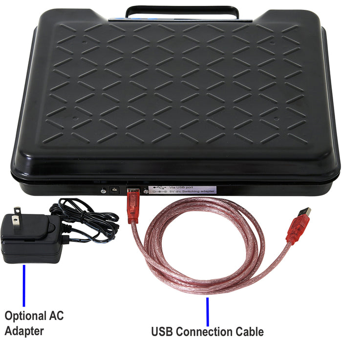 Brecknell GP100 USB Electronic General Purpose Bench Scale, 100LB Capacity, Portable, Internal Backlit Display, USB COM Port