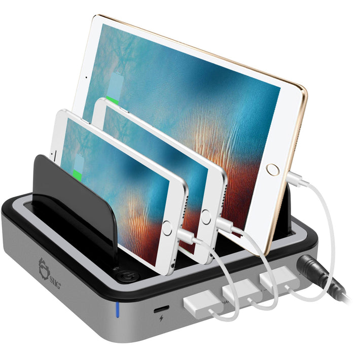 SIIG 48W 4-Port USB with Type-C PD Laptop Charging Station