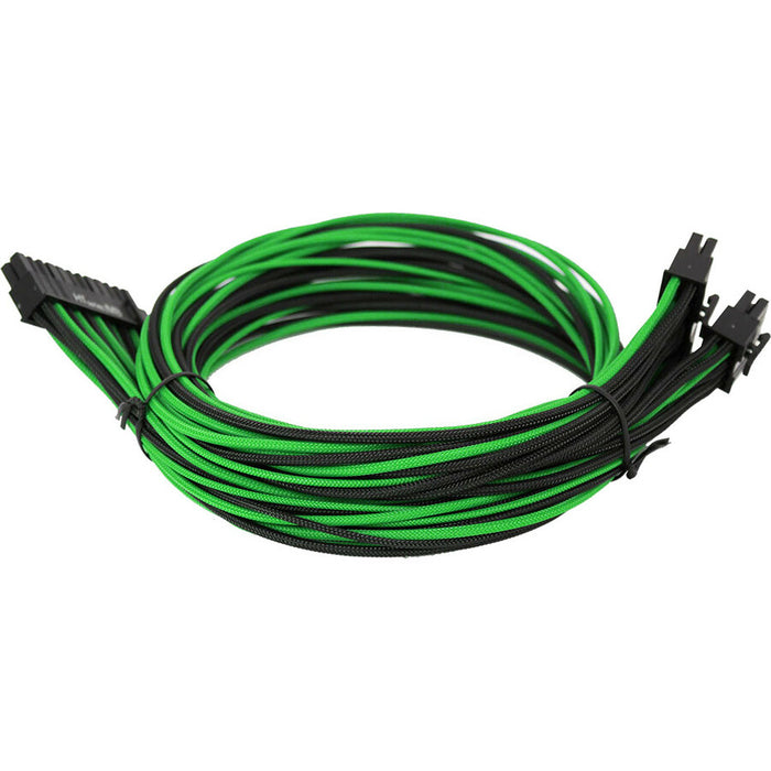 EVGA 1000-1300 G2/G3/P2/T2 Green/Black Power Supply Cable Set (Individually Sleeved)