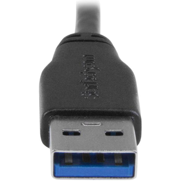 StarTech.com 0.5m 20in Slim Micro USB 3.0 Cable - M/M - USB 3.0 A to Left-Angle Micro USB - USB 3.1 Gen 1 (5 Gbps)