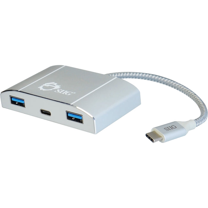 SIIG USB-C to 4-Port USB 3.0 Hub with PD Charging - 3A/1C