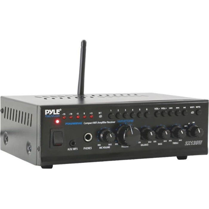 Pyle PTAUWIFI46 Amplifier - 240 W RMS - 2 Channel - Black