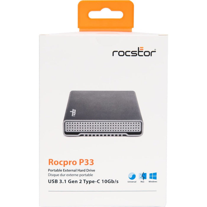 Rocstor 1TB ROCPRO P33 5.4K RPM USB 3.0/3.1 PORTABLE DRIVE