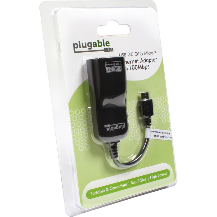 Plugable USB 2.0 OTG Micro-B to 100Mbps Fast Ethernet Adapter