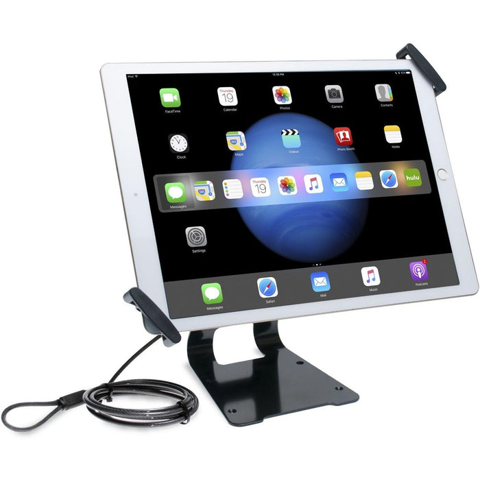 CTA Digital Adjustable Anti-Theft Security Grip and Stand for Large Tablets 9.7" - 14"