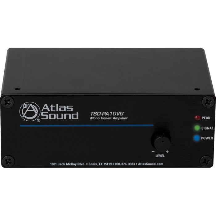 Atlas Sound TSD-PA10VG Amplifier - 10 W RMS - 1 Channel - Black