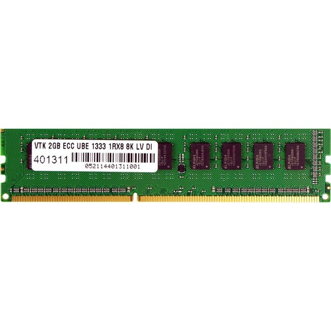VisionTek 2GB DDR3L 1333 MHz (PC3-10600) ECC UBE 1Rx8 8K Low Voltage UDIMM