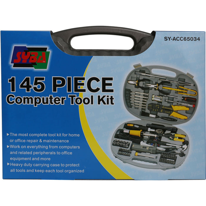 SYBA Multimedia 145 Piece Computer Electronic Tool Kit with Wire Cutter