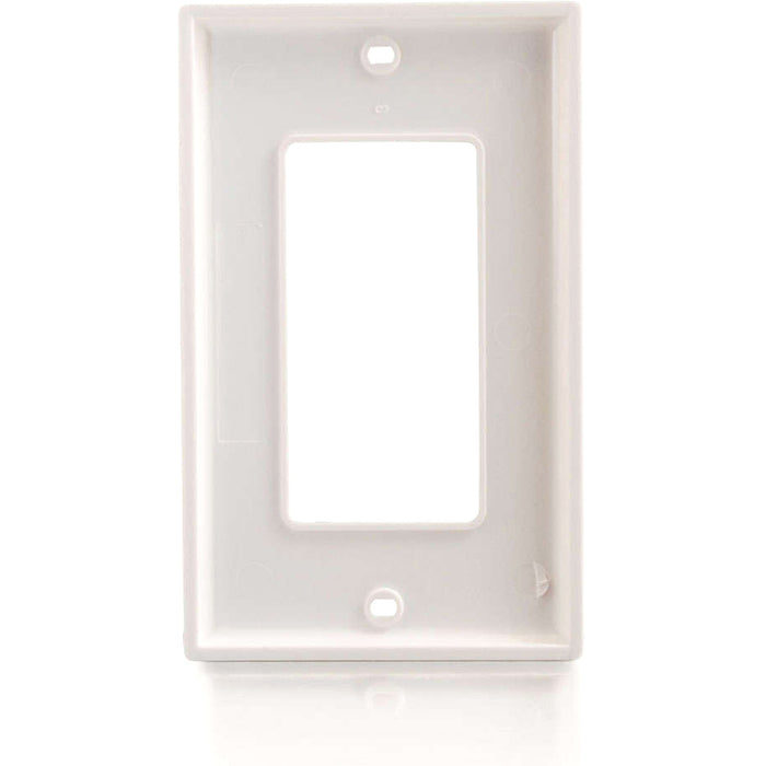 C2G Decorative Style Single Gang Wall Plate - White