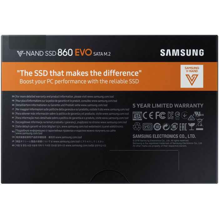 Samsung 860 EVO 1 TB Solid State Drive - M.2 2280 Internal - SATA (SATA/600)