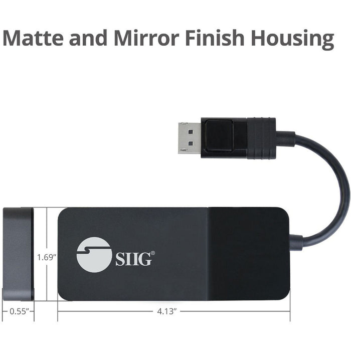 SIIG 8K 1x3 DisplayPort 1.4 to DisplayPort MST Hub Splitter