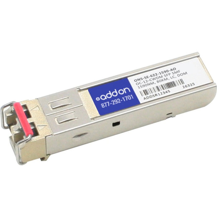 AddOn Cisco ONS ONS-SE-622-1590 Compatible TAA Compliant OC-12-CWDM SFP Transceiver (SMF, 1590nm, 80km, LC, DOM)