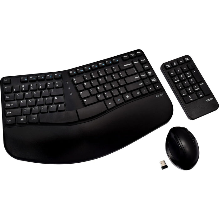 V7 Professional Wireless Ergo Keyboard Combo
