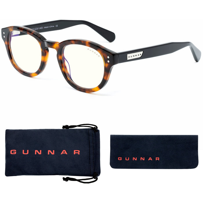 GUNNAR Gaming & Computer Glasses - Emery, Tortoise/Onyx, Clear Tint