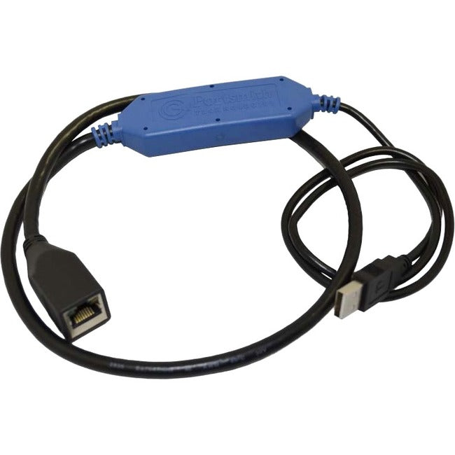 Portsmith Fully-Encapsulated USB (Type A) Client to Ethernet Adapter (For use with tablets, laptops, etc....w Type A USB port)