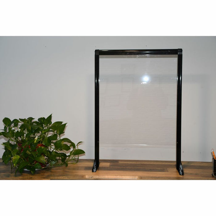 APG Guardiant Countertop Single Screen and Sneeze Guard, HSW32902, 32.25" x 29" Clear Plexiglass Acrylic With 6.5" Full Length Window and Mounting Hardware for Retail POS Checkouts