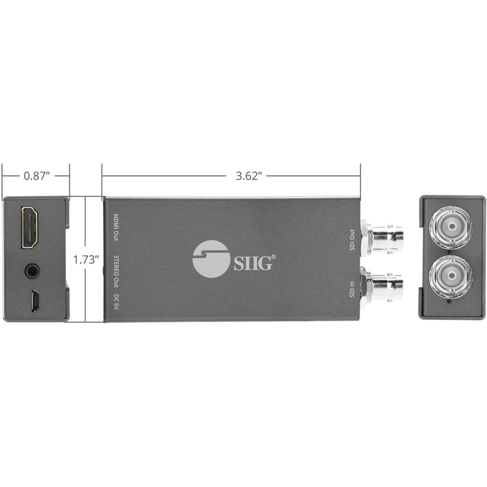 SIIG 3G/HD/SD-SDI to HDMI with Audio Extractor Mini Converter
