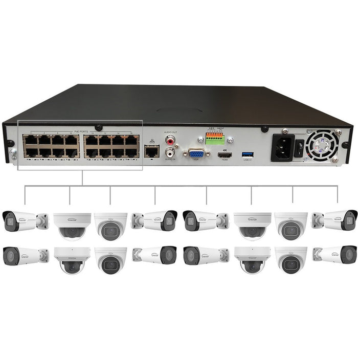 Gyration 16-Channel Network Video Recorder With PoE - 20 TB HDD