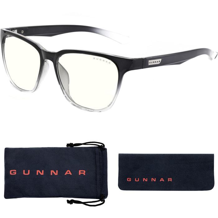 GUNNAR Gaming & Computer Glasses - Berkeley, Onyx Fade, Clear Tint