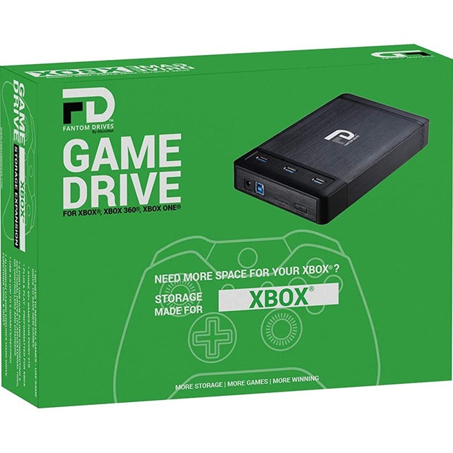 Fantom Drives Xbox 3TB External Hard Drive - 7200RPM - with 3 Ports Built-In USB 3.0 Hub. Aluminum Case to Keep Hard Drives Quiet and Cool. Compatible with Xbox One, Xbox One S, Xbox One X