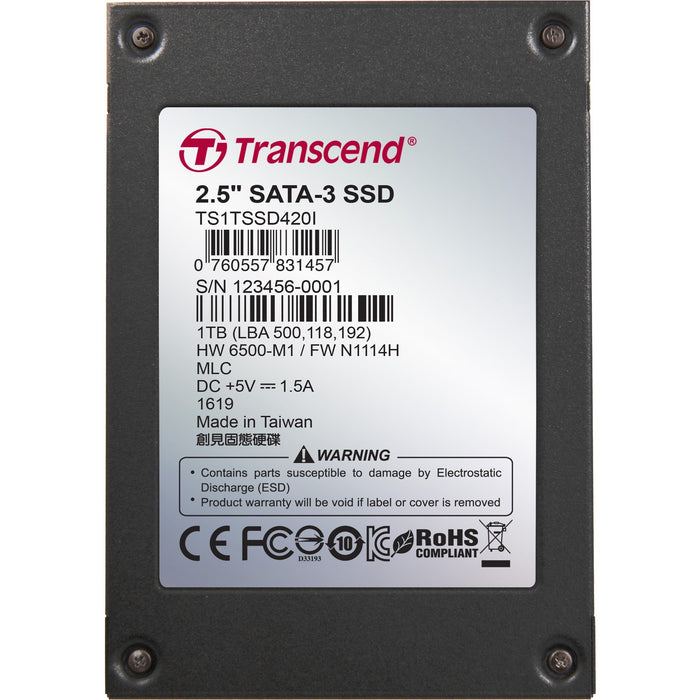 Transcend 1 TB Solid State Drive - 2.5" Internal - SATA (SATA/600)