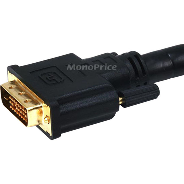 Monoprice 15ft 24AWG CL2 Dual Link DVI-D Cable - Black