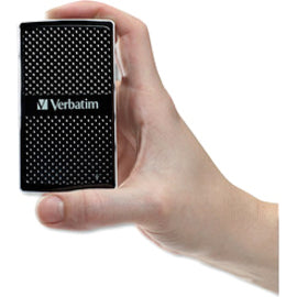 Verbatim 256GB Vx450 External SSD, USB 3.0 with mSATA Interface - Black