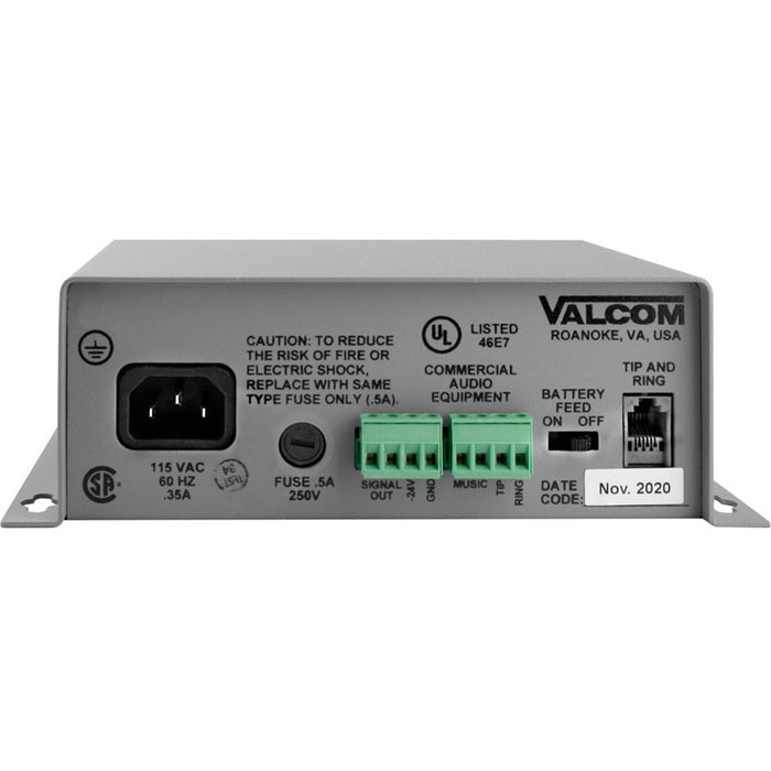 Valcom 1 Zone, One-Way, Page Control with Power