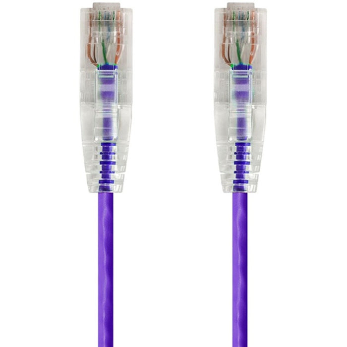 Monoprice SlimRun Cat6 28AWG UTP Ethernet Network Cable, 5ft Purple