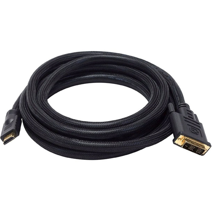 Monoprice 10ft 24AWG CL2 High Speed HDMI to DVI Adapter Cable w / Net Jacket - Black