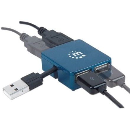 Manhattan 4-Port Hi-Speed USB 2.0 Micro Hub, Bus Power