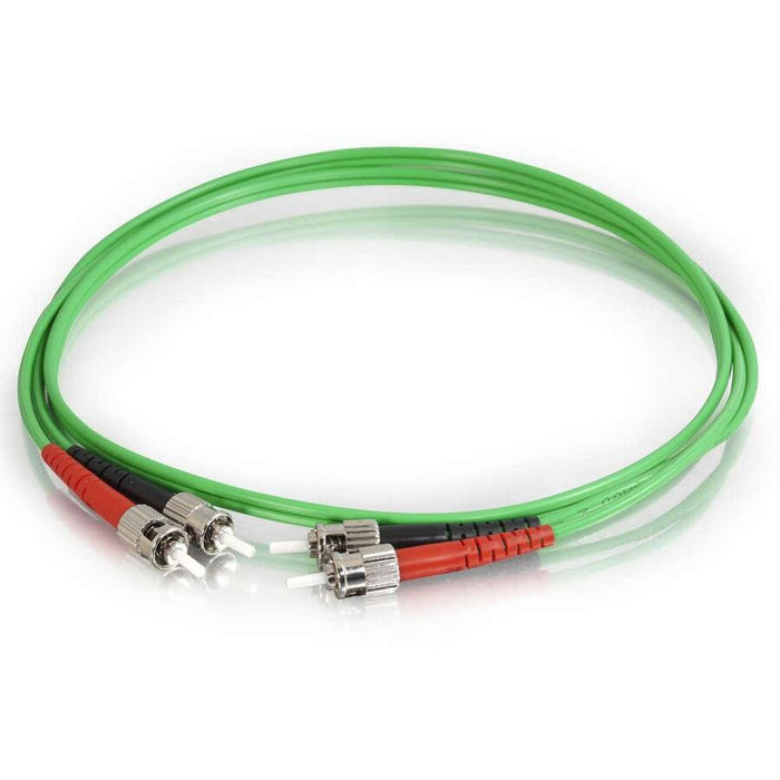 C2G-3m ST-ST 62.5/125 OM1 Duplex Multimode PVC Fiber Optic Cable - Green