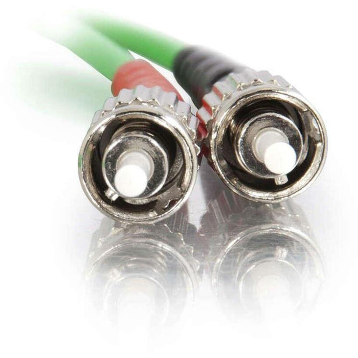 C2G-3m ST-ST 62.5/125 OM1 Duplex Multimode PVC Fiber Optic Cable - Green