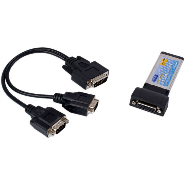 SYBA Multimedia Serial (DB9, RS232, COM) 2 Ports ExpressCard /34mm MCS9901 Chipset