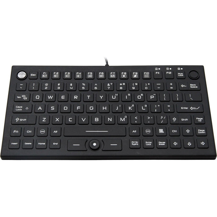 DSI WATERPROOF IP68 SILICONE COMPACT KEYBOARD W/ MOUSE POINTER, BACKLIT