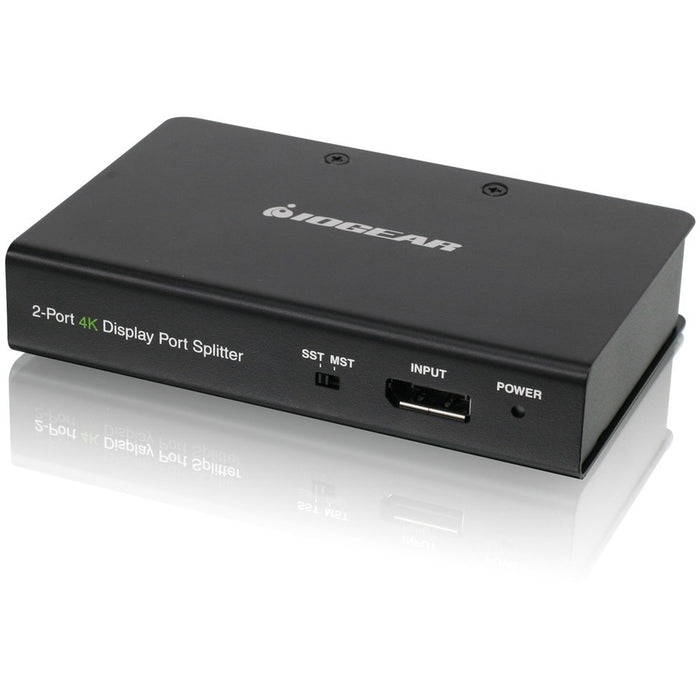 IOGEAR 2-Port DisplayPort 1.2 Cinema 4K Splitter & Multi-Monitor MST Hub w/Cables Kit