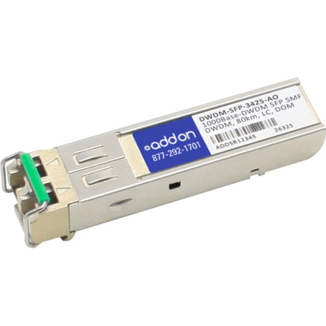 AddOn Cisco DWDM-SFP-3425 Compatible TAA Compliant 1000Base-DWDM 100GHz SFP Transceiver (SMF, 1534.25nm, 80km, LC, DOM)