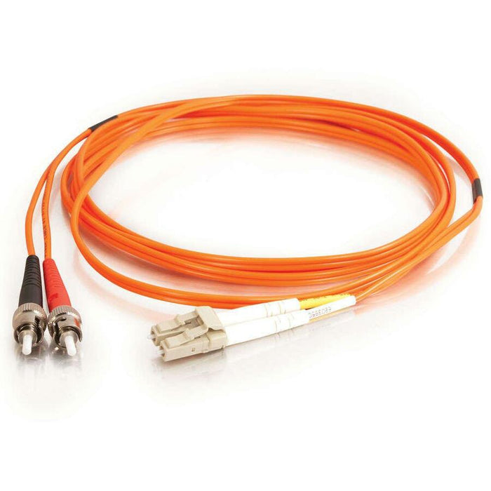 C2G-15m LC-ST 50/125 OM2 Duplex Multimode PVC Fiber Optic Cable - Orange