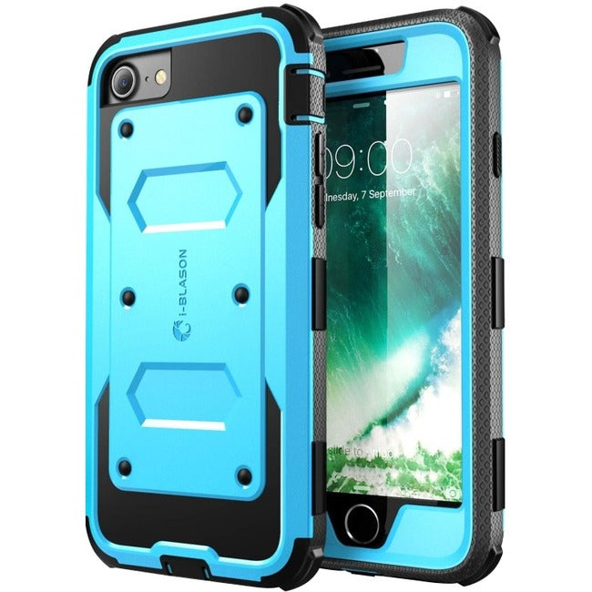 i-Blason Armorbox Carrying Case (Holster) Apple iPhone 8 Smartphone - Blue