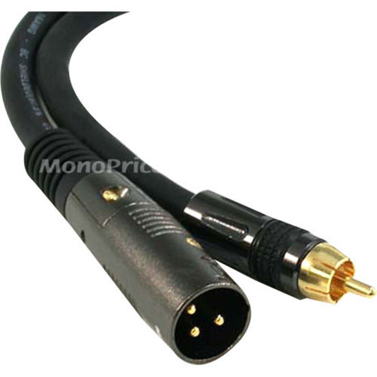 Monoprice 15ft Premier Series XLR Male to RCA Male 16AWG Cable (Gold Plated)