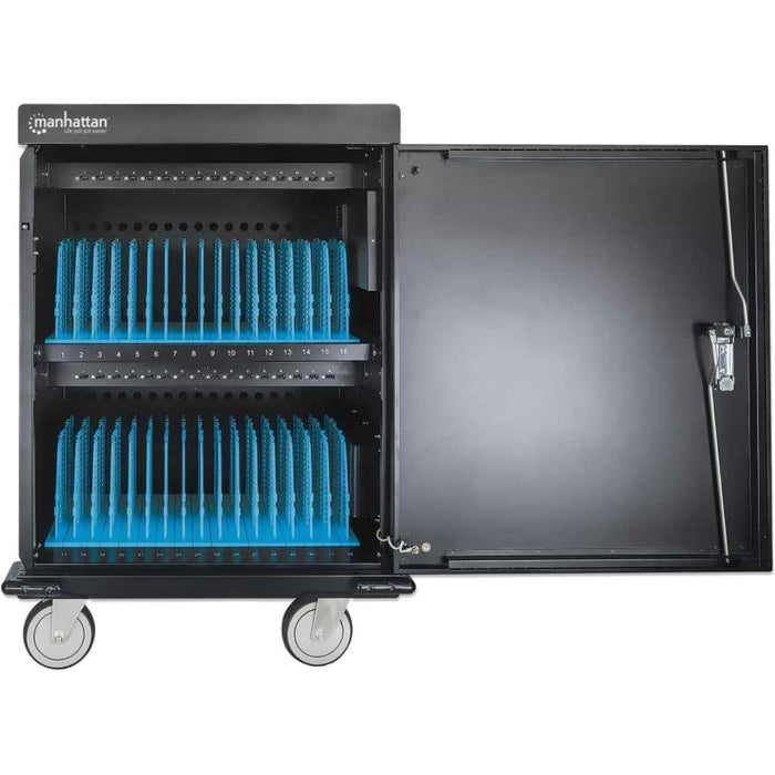 Manhattan UVC Charging Cart with 32 USB-A Ports and 32 AC Outlets