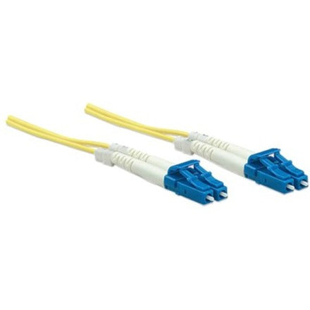 Intellinet Network Solutions Fiber Optic Patch Cable, LC/LC, OS2, 9/125, Single-Mode, Duplex, Yellow, 10 ft (3 m)