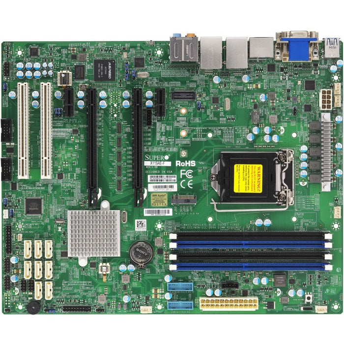 Supermicro X11SAE-F Workstation Motherboard - Intel C236 Chipset - Socket H4 LGA-1151 - ATX