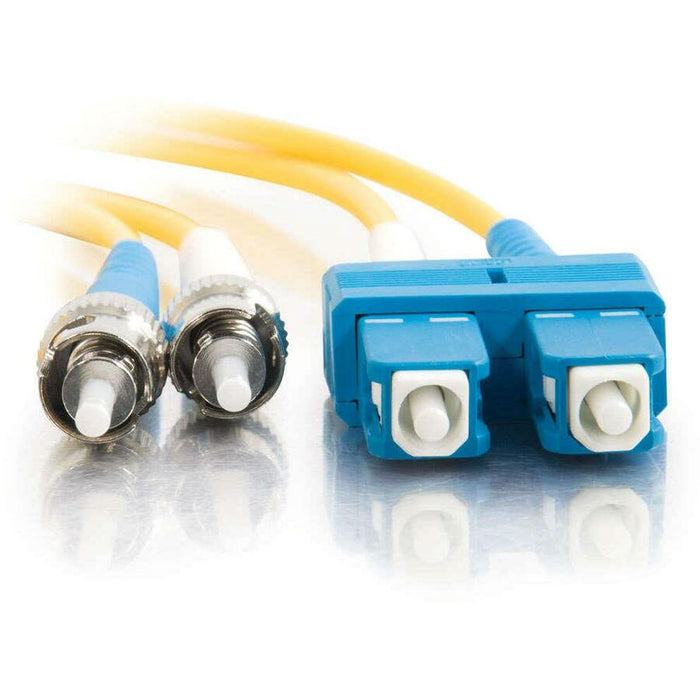 C2G-15m SC-ST 9/125 OS1 Duplex Singlemode PVC Fiber Optic Cable - Yellow