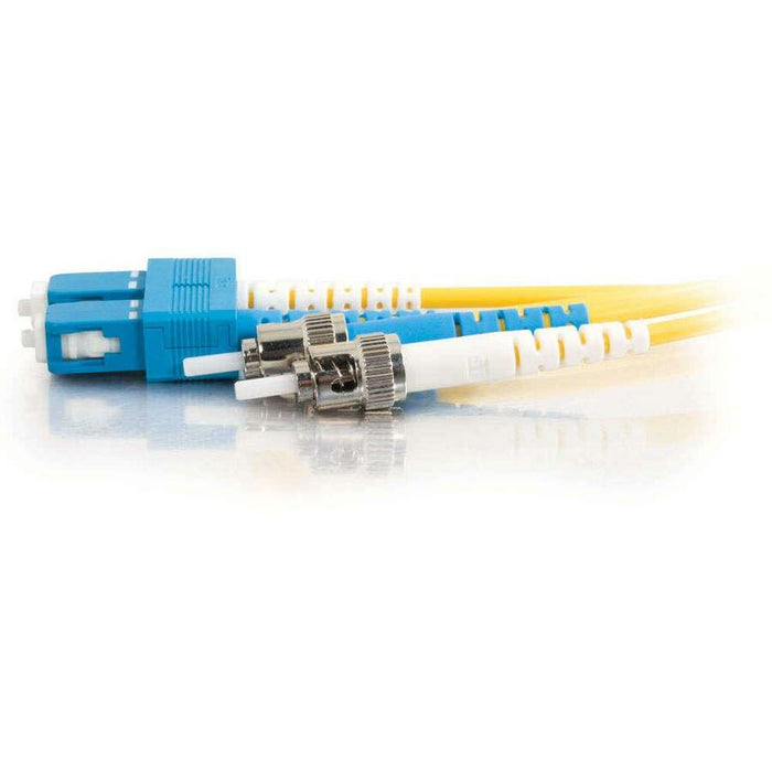 C2G-15m SC-ST 9/125 OS1 Duplex Singlemode PVC Fiber Optic Cable - Yellow