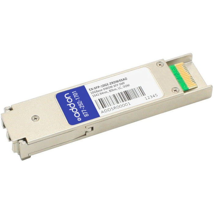 AddOn Juniper Networks EX-XFP-10GE-ZR Compatible TAA Compliant 10GBase-DWDM 100GHz XFP Transceiver (SMF, 1542.94nm, 80km, LC, DOM)